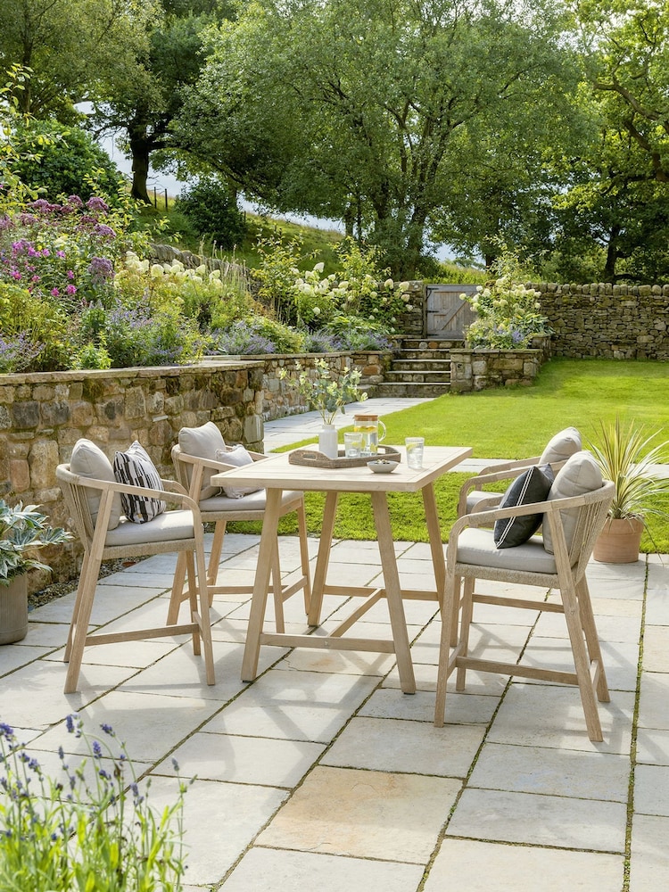 Kettler Natural Cora Rope High Dining Set - Image 1 of 9