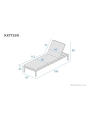 Kettler Pebble Pebble Sunlounger with Cushion - Image 5 of 7