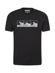 Mountain Warehouse Black Mens 100% Cotton UV T-Shirt 3 Peaks - Image 1 of 6