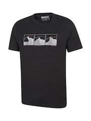 Mountain Warehouse Black Mens 100% Cotton UV T-Shirt 3 Peaks - Image 4 of 6
