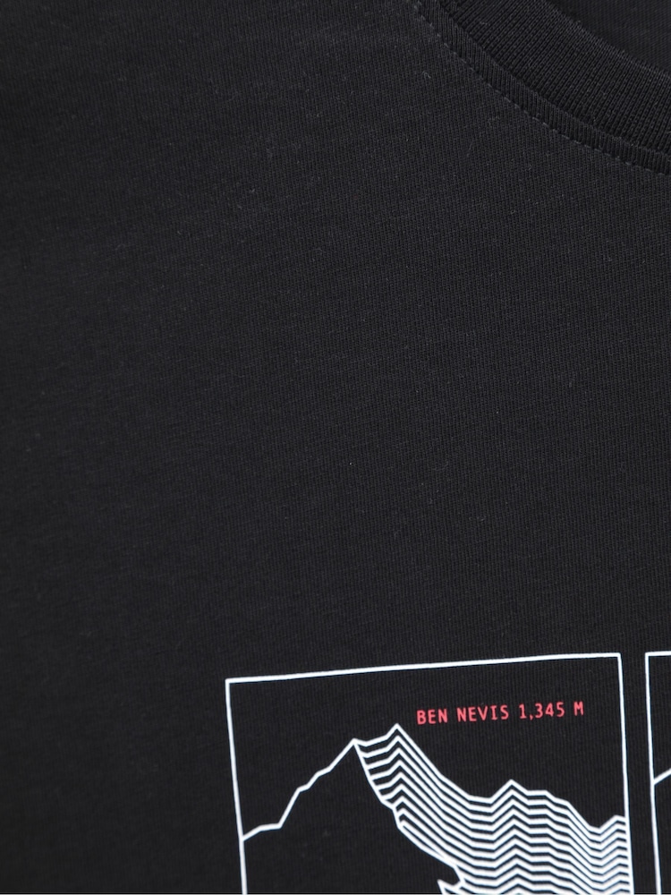 Mountain Warehouse Black Mens 100% Cotton UV T-Shirt 3 Peaks - Image 6 of 6