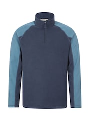 Mountain Warehouse Blue Mens Ashbourne II Half Zip Fleece - Image 1 of 5