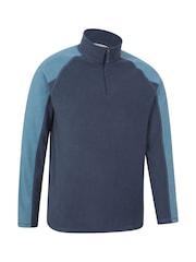 Mountain Warehouse Blue Mens Ashbourne II Half Zip Fleece - Image 3 of 5