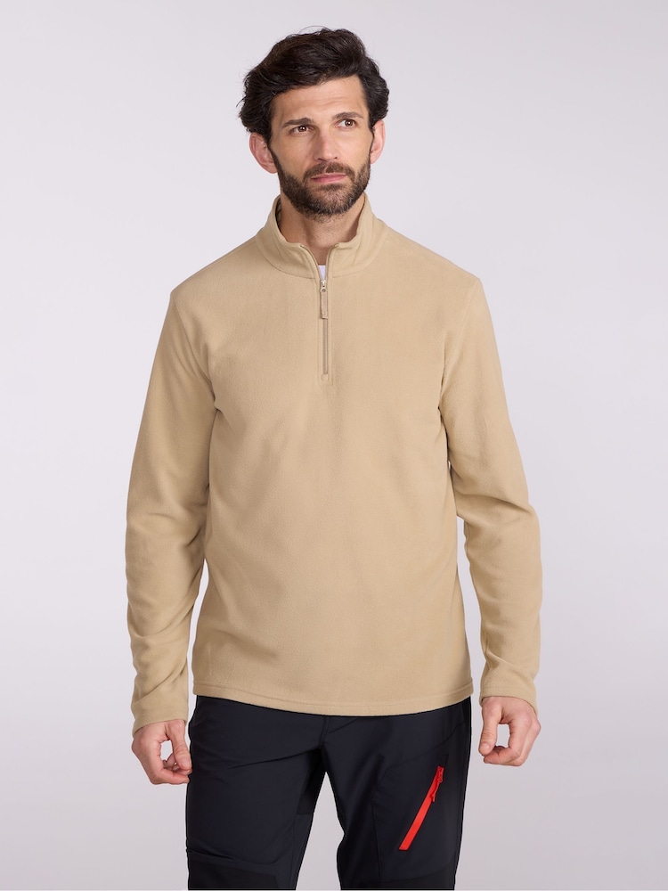 Mountain Warehouse Brown Mens Camber II Half Zip Quick Drying Fleece - Image 1 of 4