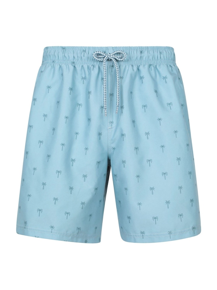 Mountain Warehouse Green Mens Aruba Printed Quick Drying Swimshorts with UV Max Protection - Image 1 of 6
