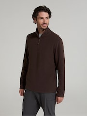 Mountain Warehouse Brown Mens Camber II Half Zip Quick Drying Fleece - Image 2 of 4