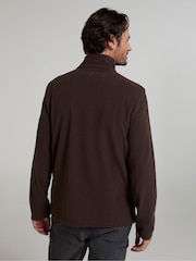 Mountain Warehouse Brown Mens Camber II Half Zip Quick Drying Fleece - Image 3 of 4
