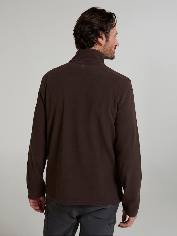 Mountain Warehouse Brown Mens Camber II Half Zip Quick Drying Fleece - Image 3 of 4