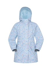 Mountain Warehouse Blue Dale Kids Lightweight Waterproof Jacket - Image 1 of 5
