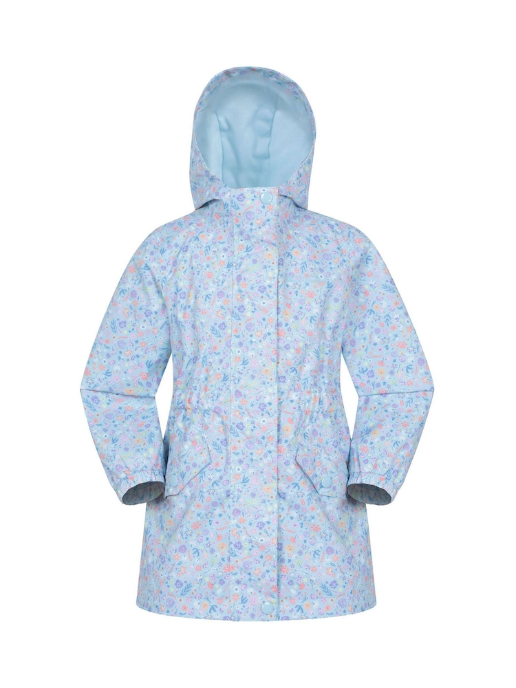Mountain Warehouse Blue Dale Kids Lightweight Waterproof Jacket - Image 1 of 5