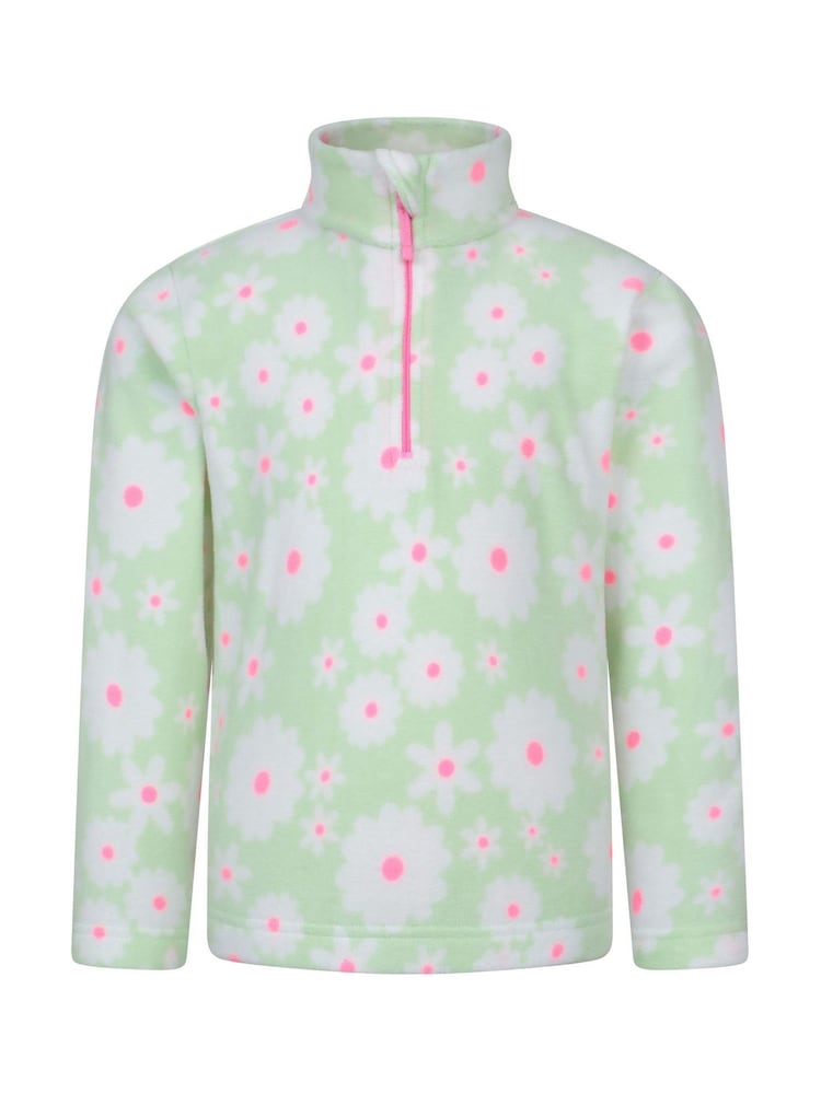 Mountain Warehouse Green Kids Endeavour Printed Half-Zip Fleece - Image 1 of 5