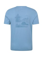 Mountain Warehouse Blue Mens Camping Sketch 100% Cotton T-Shirt - Image 2 of 7