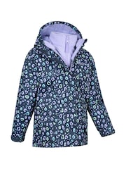 Mountain Warehouse Blue Kids Aries Printed Waterproof 3-in-1 Jacket - Image 2 of 7