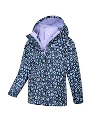 Mountain Warehouse Blue Kids Aries Printed Waterproof 3-in-1 Jacket - Image 3 of 7