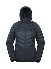 Mountain Warehouse Black Womens Agile Hybrid Water-Resistant Softshell Padded Jacket - Image 1 of 5