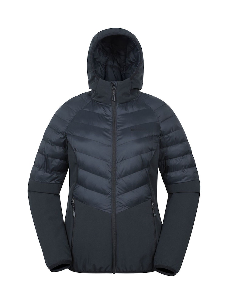 Mountain Warehouse Black Womens Agile Hybrid Water-Resistant Softshell Padded Jacket - Image 1 of 5
