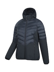Mountain Warehouse Black Womens Agile Hybrid Water-Resistant Softshell Padded Jacket - Image 4 of 5