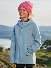 Blau - Mountain Warehouse Kinder Exodus Wasserfeste Softshell-Jacke - Bild 1 von 6