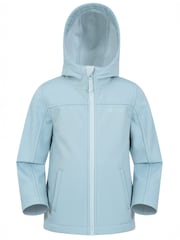 Blau - Mountain Warehouse Kinder Exodus Wasserfeste Softshell-Jacke - Bild 2 von 6