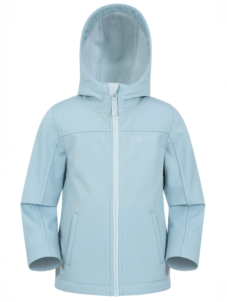 Blau - Mountain Warehouse Kinder Exodus Wasserfeste Softshell-Jacke - Bild 2 von 6
