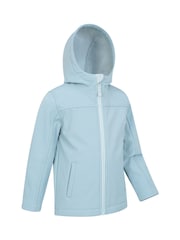 Blau - Mountain Warehouse Kinder Exodus Wasserfeste Softshell-Jacke - Bild 3 von 6