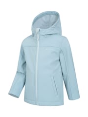 Blau - Mountain Warehouse Kinder Exodus Wasserfeste Softshell-Jacke - Bild 5 von 6