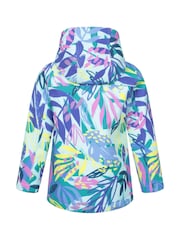 Mountain Warehouse Blue/Pink Exodus Kids Printed Water-Resistant Softshell Jacket - Image 3 of 5