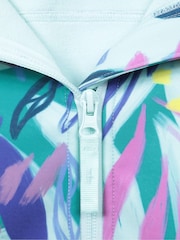 Mountain Warehouse Blue/Pink Exodus Kids Printed Water-Resistant Softshell Jacket - Image 5 of 5