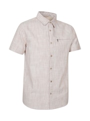 Mountain Warehouse Lilac Purple Mens Coconut Slub Texture Short Sleeve 100% Cotton Shirt - Image 2 of 4