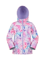 Mountain Warehouse Pink Exodus Kids Printed Water-Resistant Softshell Jacket - Image 1 of 5