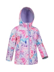 Mountain Warehouse Pink Exodus Kids Printed Water-Resistant Softshell Jacket - Image 2 of 5