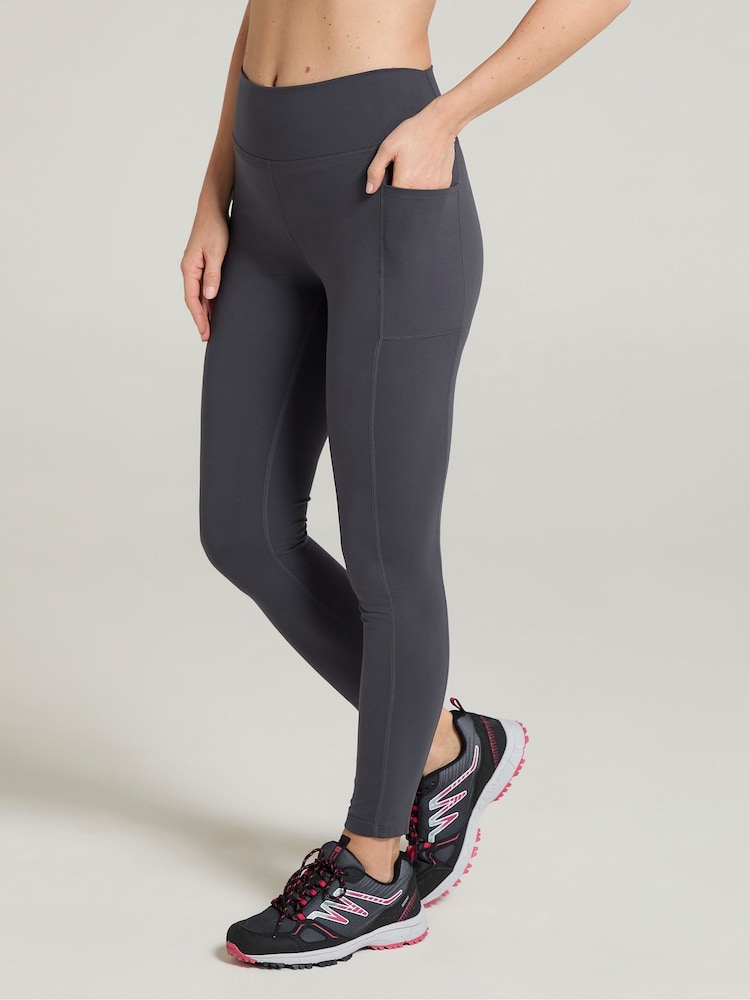 Mountain Warehouse Grey Breeze Womens Full Length Quick Drying Leggings - Image 2 of 4