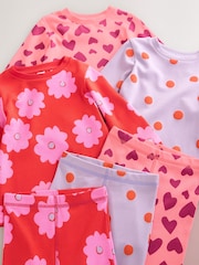Red/Pink Stampy Print Snuggle Pyjamas 3 Pack (9mths-12yrs) - Image 10 of 11