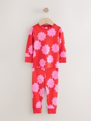 Red/Pink Stampy Print Snuggle Pyjamas 3 Pack (9mths-12yrs) - Image 9 of 11