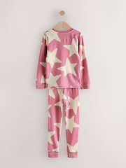 Pink/White Star/Heart Snuggle Pyjamas 3 Pack (9mths-12yrs) - Image 5 of 7
