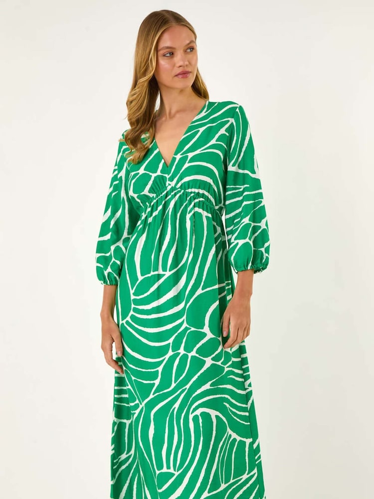 Roman Abstract Geometric Midi Dress - Imagen 1 de 5 Roman Abstract Geometric Midi Dress - Imagen 1 de 5