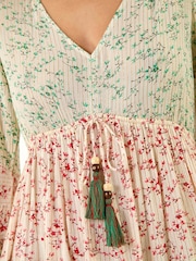 Roman Red Mix Print V-Neck Maxi Dress - Image 5 of 5
