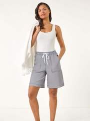 Roman Blue Baby Narrow Stripe Draw String Shorts - Image 2 of 5