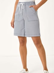 Roman Blue Baby Narrow Stripe Draw String Shorts - Image 4 of 5
