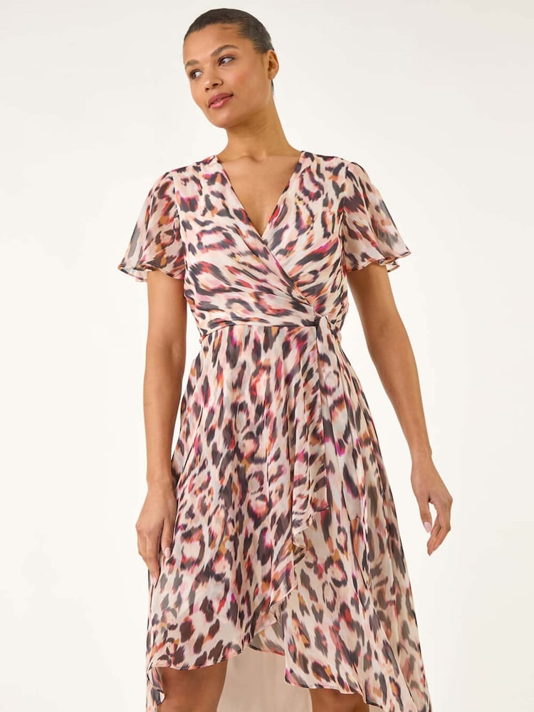 Roman Leopard Ruffle Front Dress - Imagen 2 de 5 Roman Leopard Ruffle Front Dress - Imagen 2 de 5