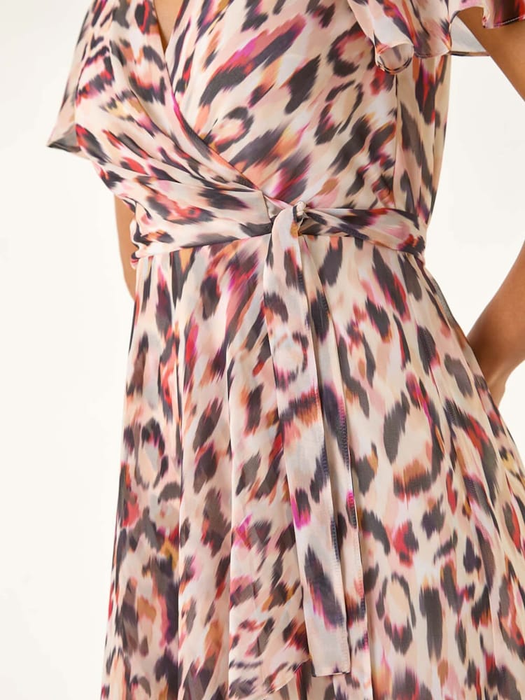 Roman Leopard Ruffle Front Dress - Imagen 5 de 5 Roman Leopard Ruffle Front Dress - Imagen 5 de 5