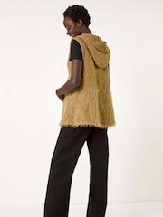 Roman Brown Faux Fur Knit Jumper Vest - Image 2 of 5