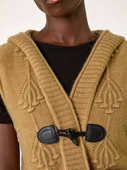 Roman Brown Faux Fur Knit Jumper Vest - Image 4 of 5