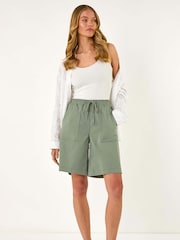 Roman Green Short Drawcord Detail Pocket Shorts - Image 2 of 5