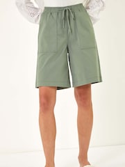 Roman Green Short Drawcord Detail Pocket Shorts - Image 4 of 5