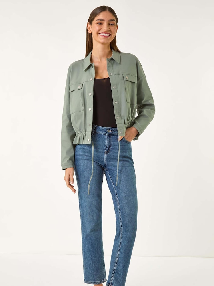 Roman Green Utility Collared Pocket Jacket - Image 2 of 5
