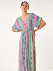 Roman Multi Boho Stripe Maxi Dress - Image 2 of 5