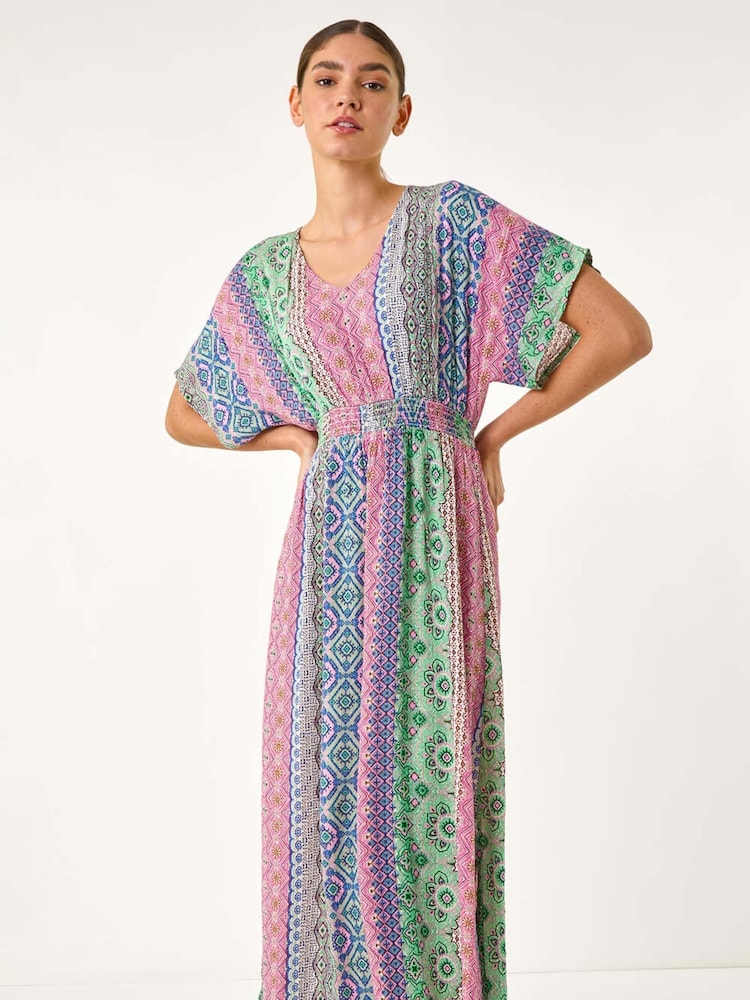 Roman Multi Boho Stripe Maxi Dress - Image 2 of 5