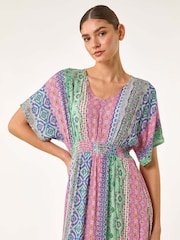 Roman Multi Boho Stripe Maxi Dress - Image 4 of 5