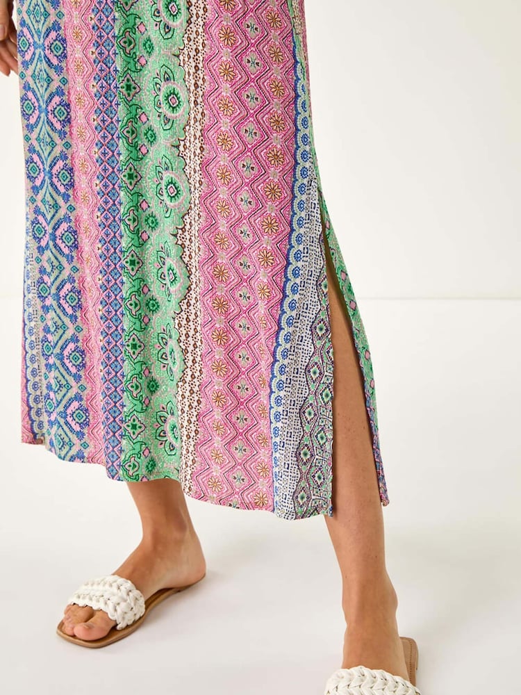 Roman Multi Boho Stripe Maxi Dress - Image 5 of 5